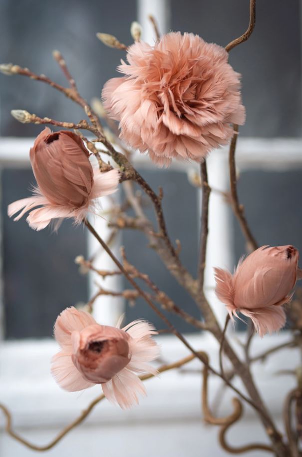 Dekoration Kvist Fjäderknopp Mullvad 3-pack 85 cm