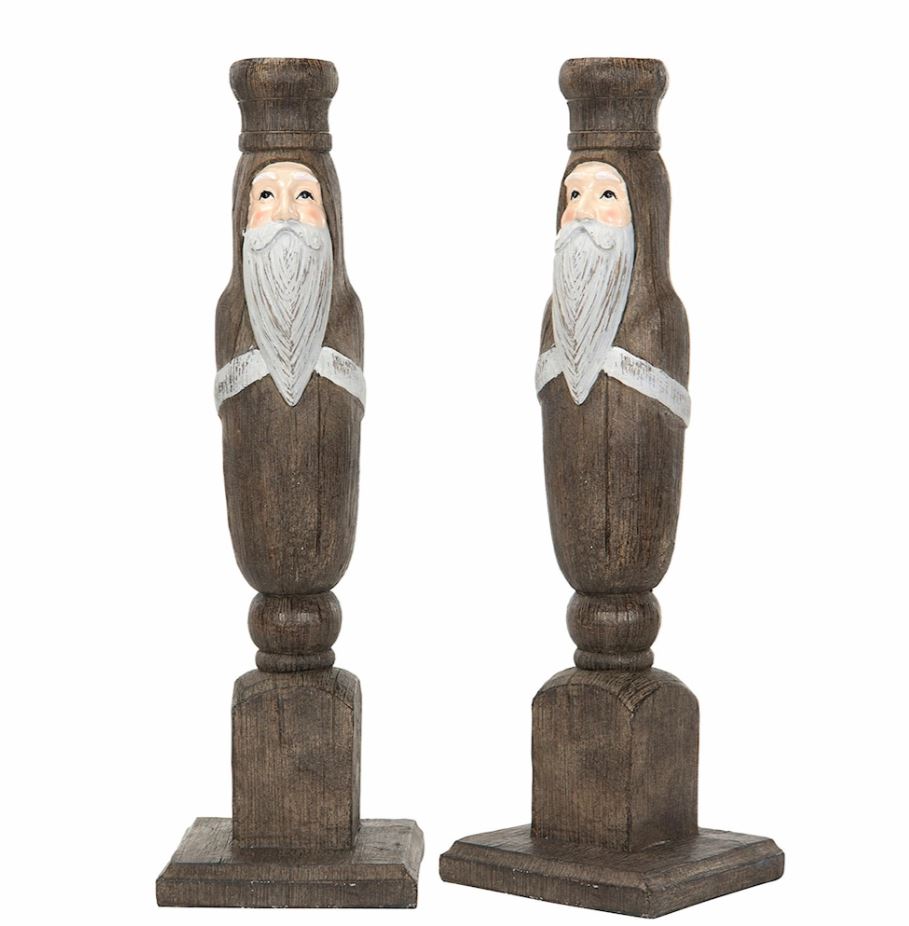 Julljusstake 2-pack Tomte Natur 30 cm