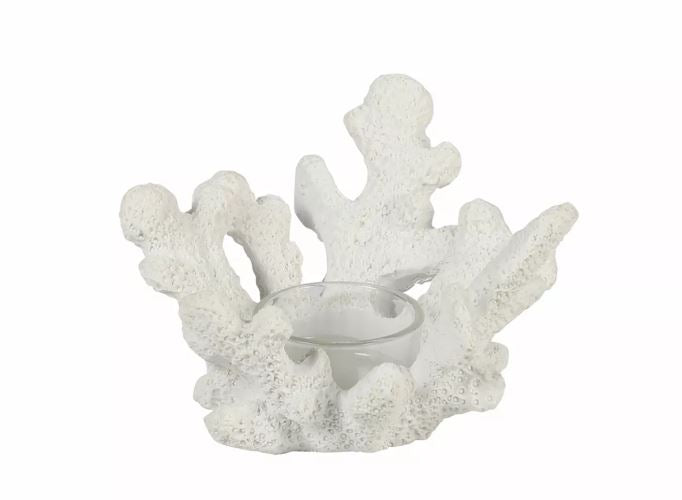 Ljuslykta Korall 2-pack Vit 13x12x9cm