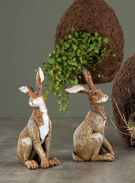 Påskdekoration Hare 21 cm 2-pack