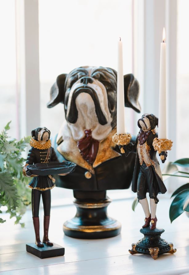 Ljusstake Bulldog 20x11x40cm