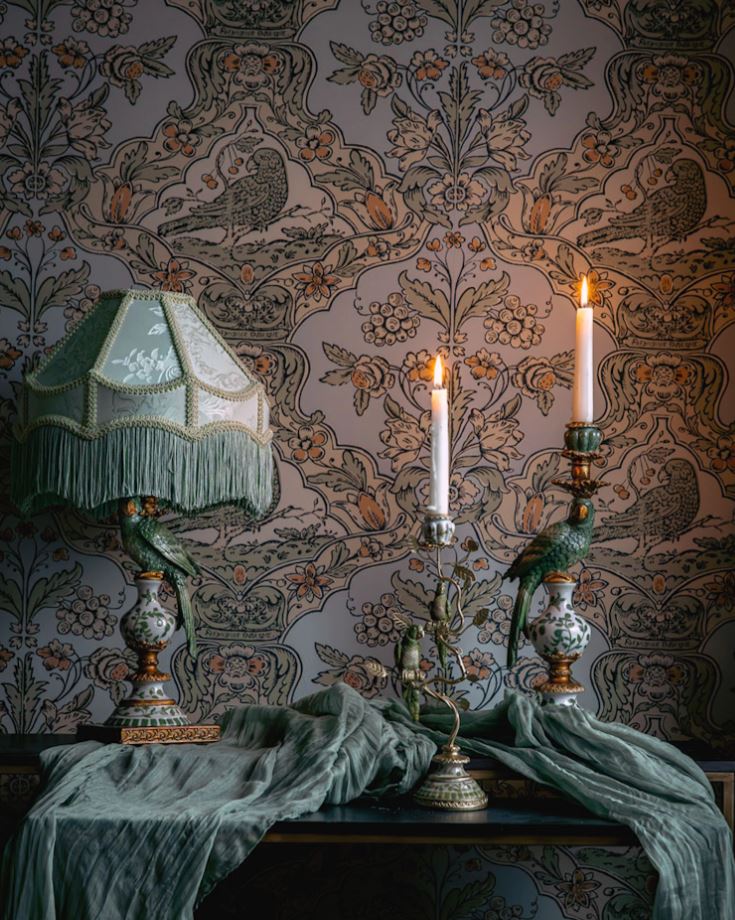 Ljusstake Papegoja Grön 40cm I lager Juni 2026