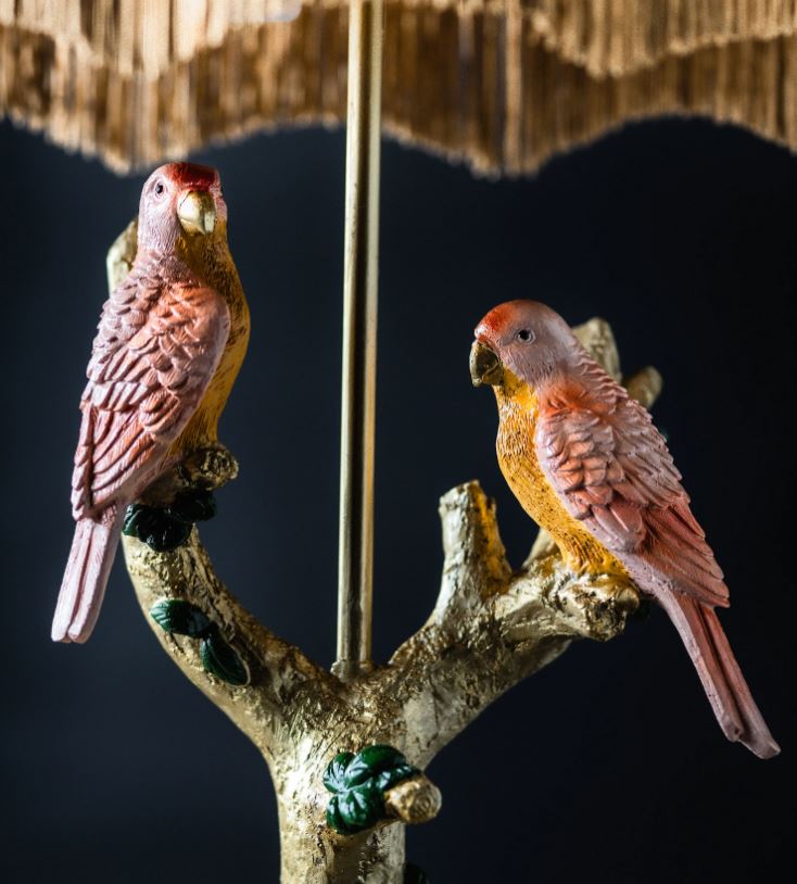 Bordslampa Lampfot Fåglar på Gren 44cm