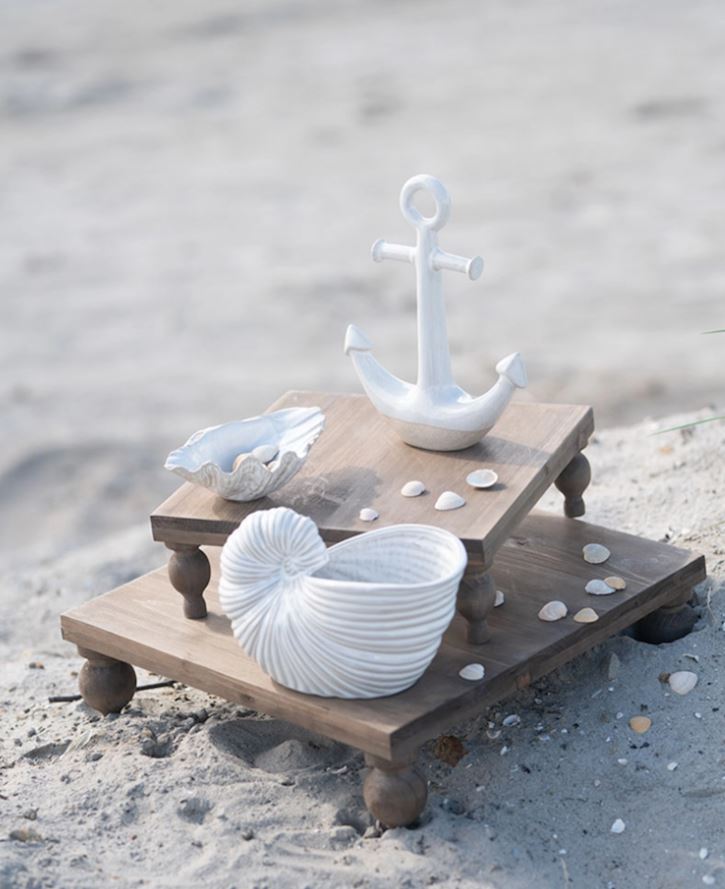 Maritim Dekoration Blomkruka Snäcka 2-pack 20x12x15cm
