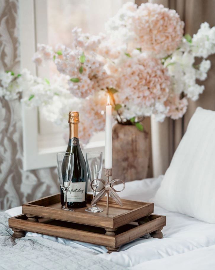 Dekorativt Piedestalbricka Brun 2-pack 34/40 cm I lager vecka 09