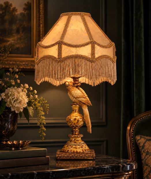 Bordslampa Papegoja 43 cm Gul