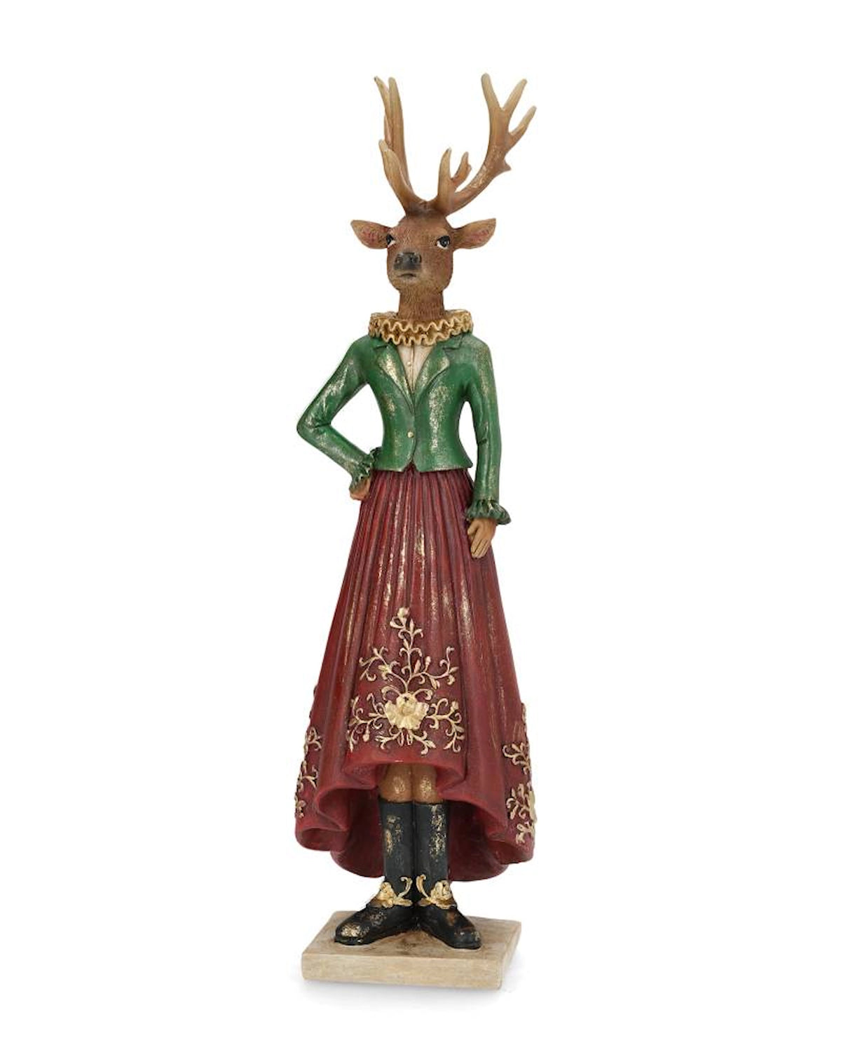 Dekoration Staty Fru Hjort 38 cm