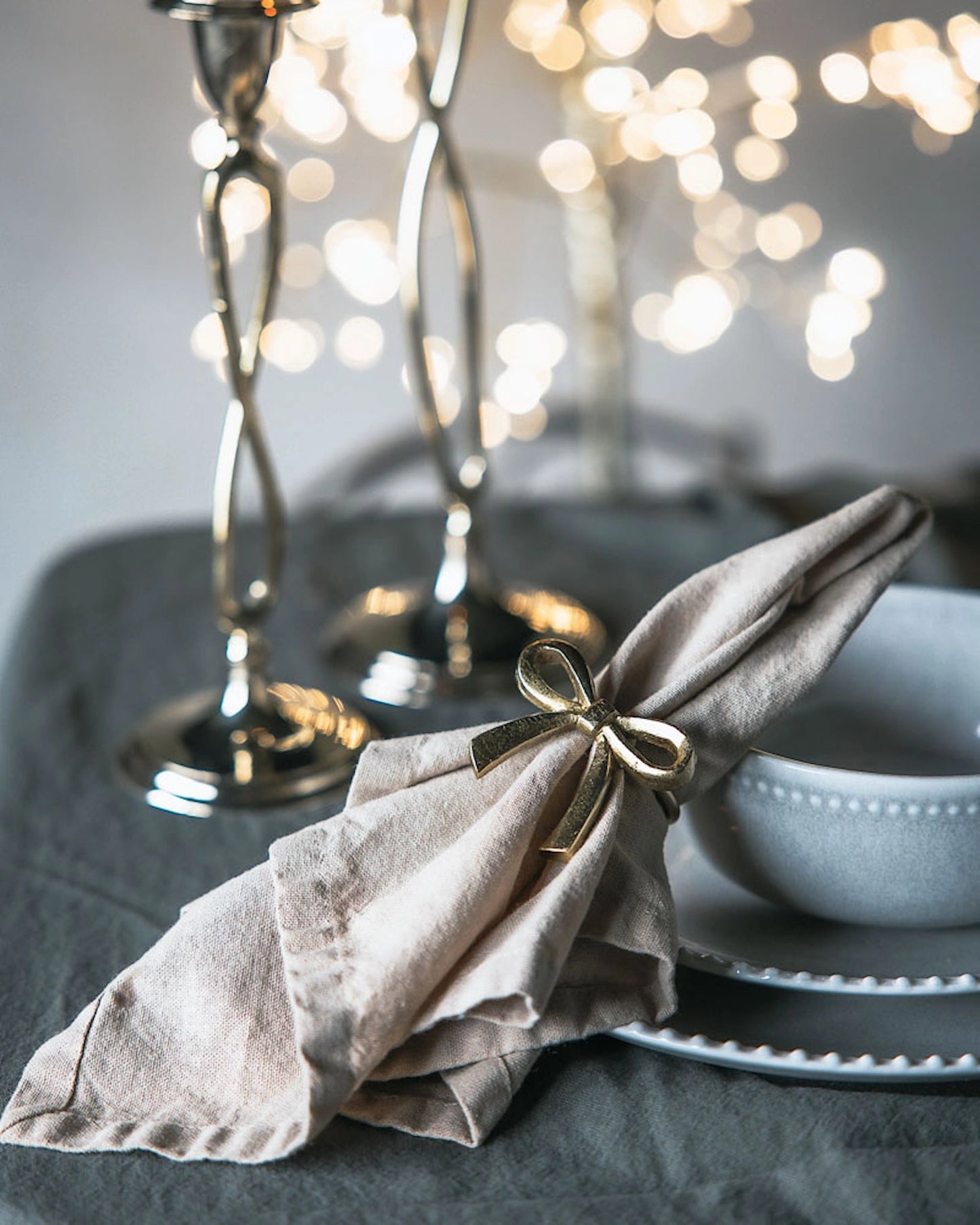 Servettring Rosett 6-pack Guld