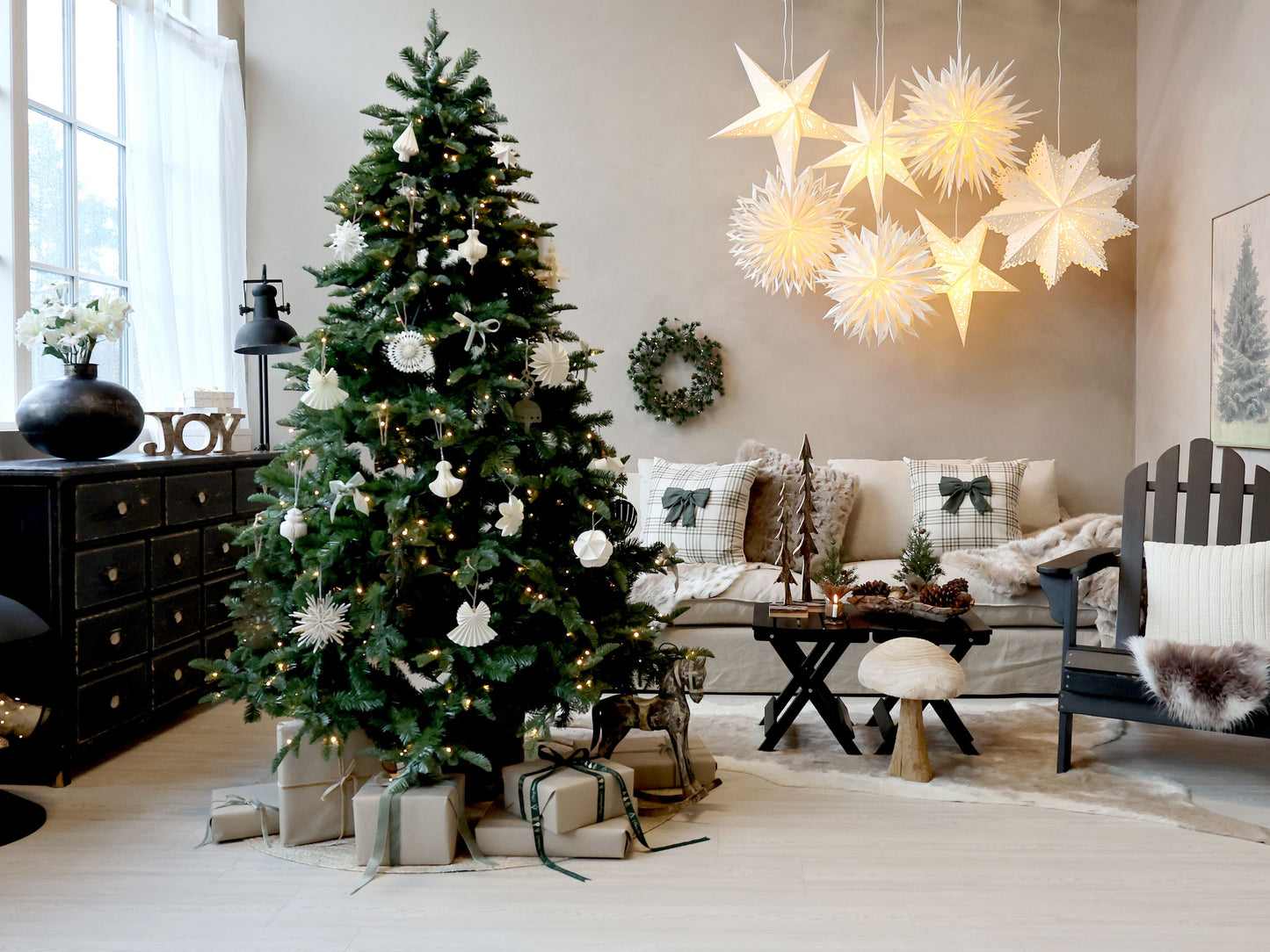 Jul div. Imiterat skinn L200/B150 cm natur