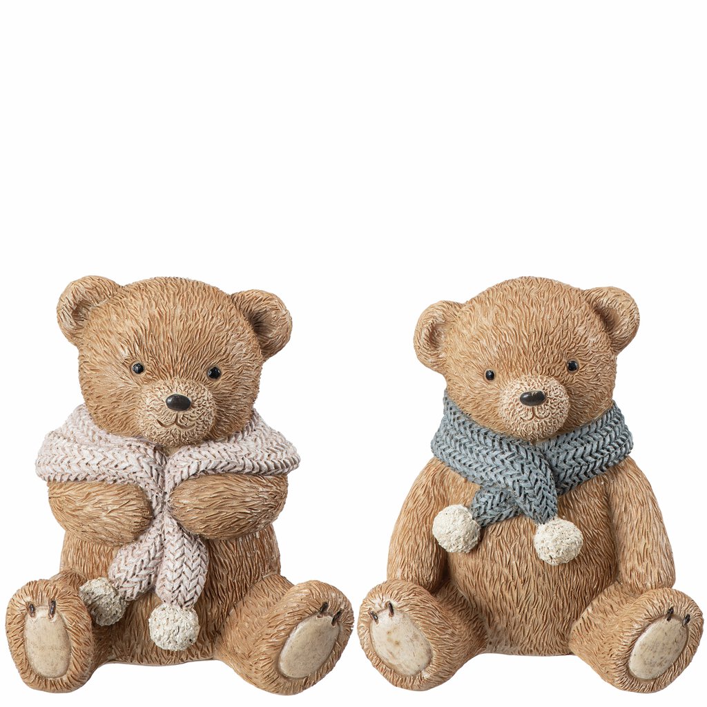 Juldekoration Inomhus Björnar med halsduk 2-pack 10 cm