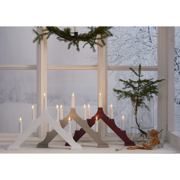 Adventsljusstake ALMA 44x5,5x33,5 cm Röd