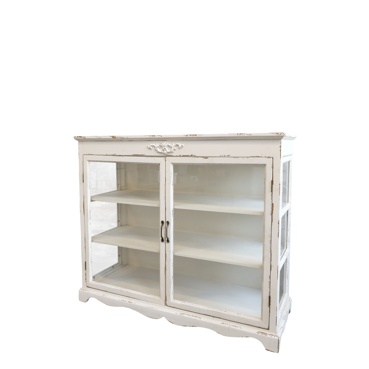 Chic Antique Vitrinskåp Vintage H87,5/L106/B39 cm