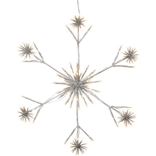Juldekoration Utomhus Siluett Flower Snowflake 60 cm