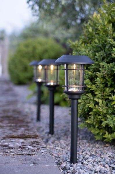 Trädgårdsbelysning DIV. Soldriven Solcellspollare Fride 3-pack