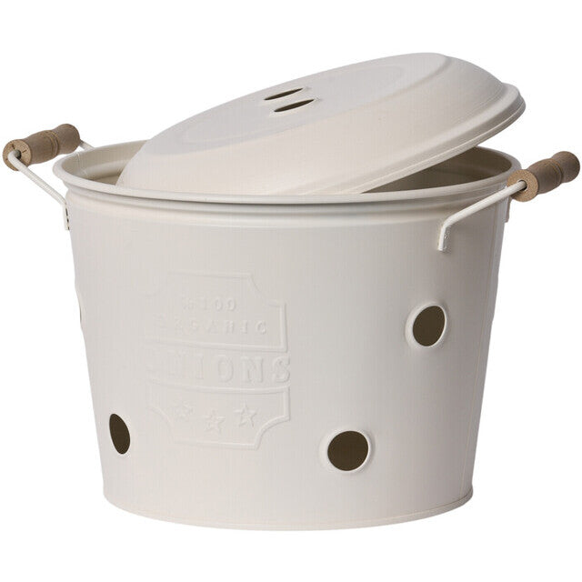 Förvaringskärl för lök D26 H29 Creme