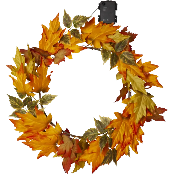 Batteridriven belysning Krans Autumn Ø45 cm