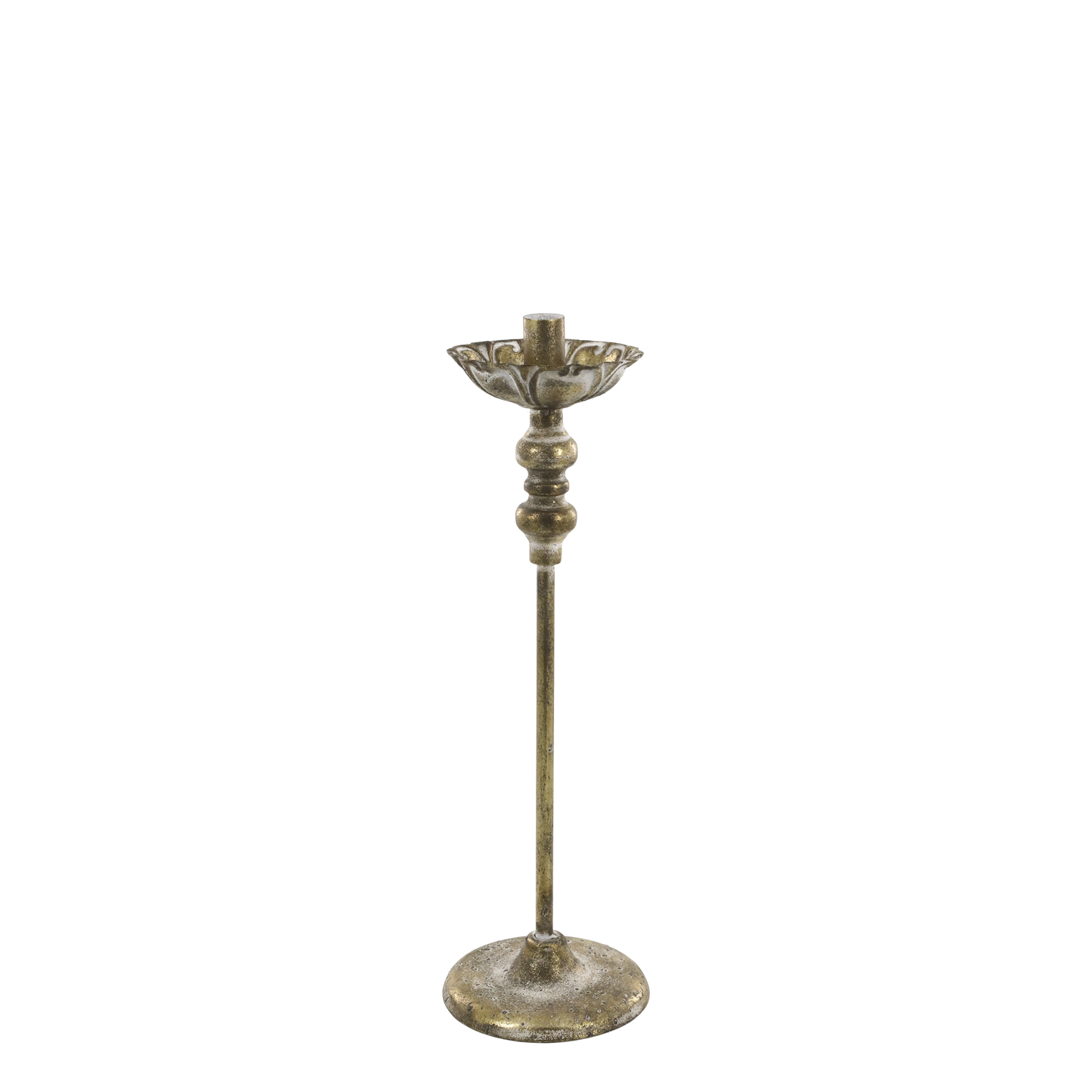 Ljusstake Vire H40/Ø12 cm Antik mässing I lager Juli 2026
