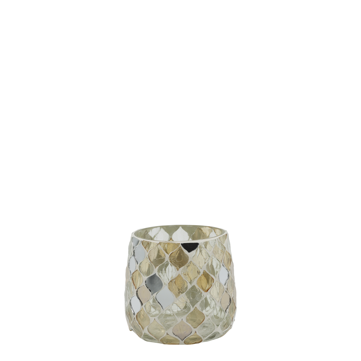 Ljuslykta Mosaik 2-pack champagne