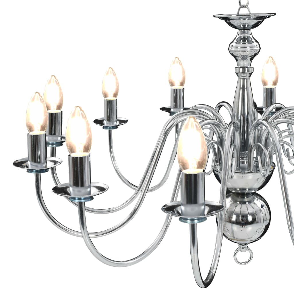 Taklampa Takkrona silver 12 x E14-glödlampor