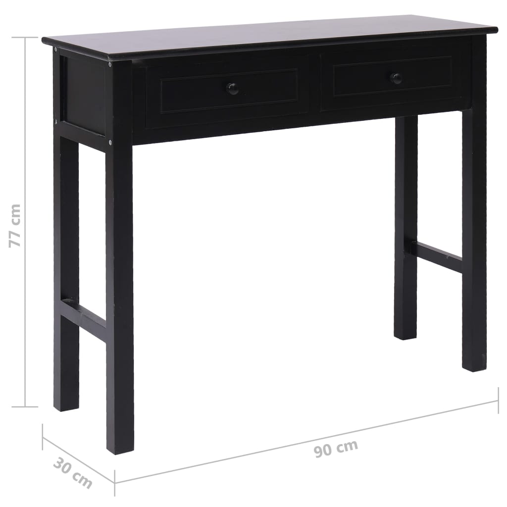 Avlastningsbord Konsollbord Svart 90x30x77 cm trä