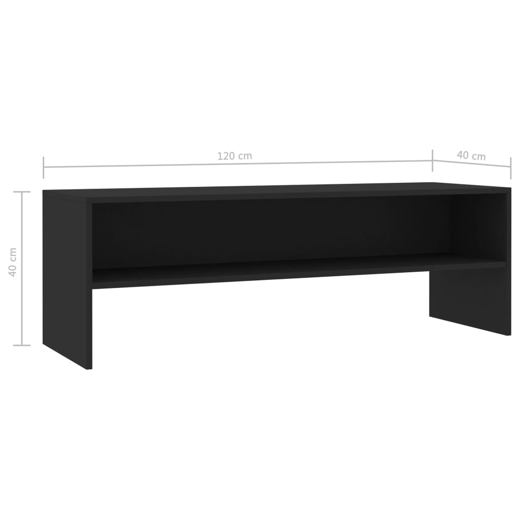 TV-Möbel Svart TV-Bänk 120x40x40 cm