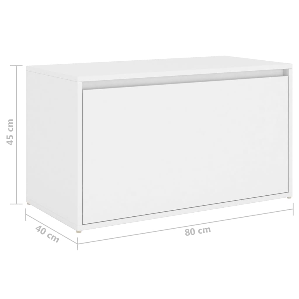 Hallbänk 80x40x45 cm Vit