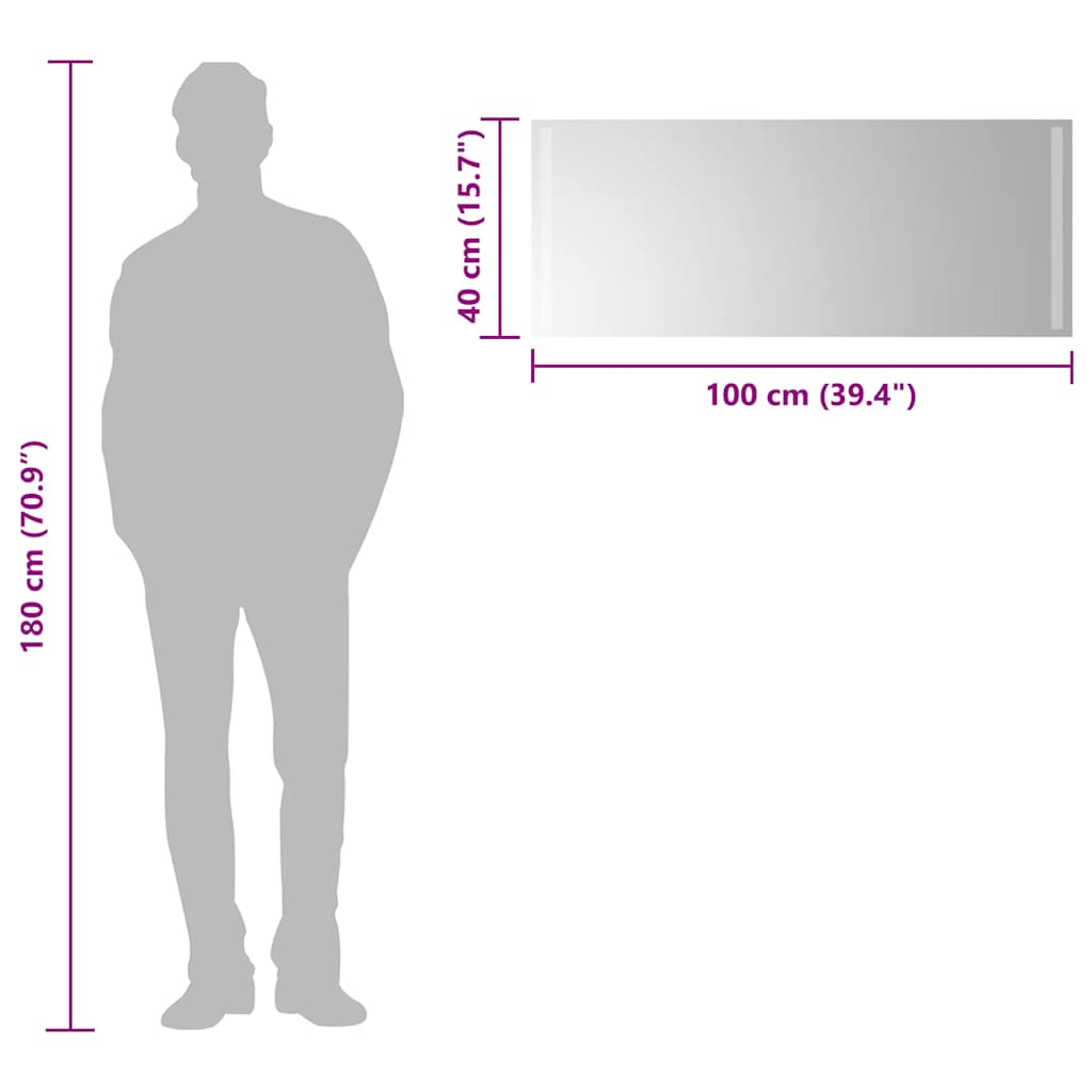 Badrumsspegel LED 100x40 cm