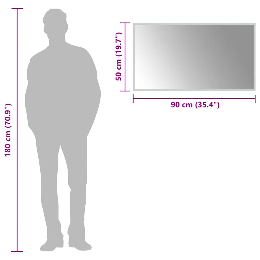 Badrumsspegel LED 90x50 cm