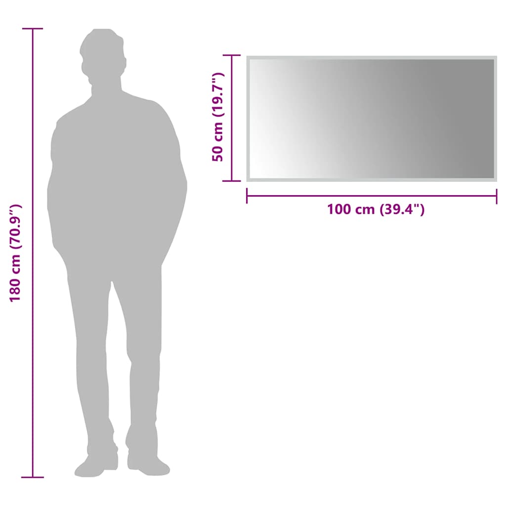 Badrumsspegel LED 100x50 cm