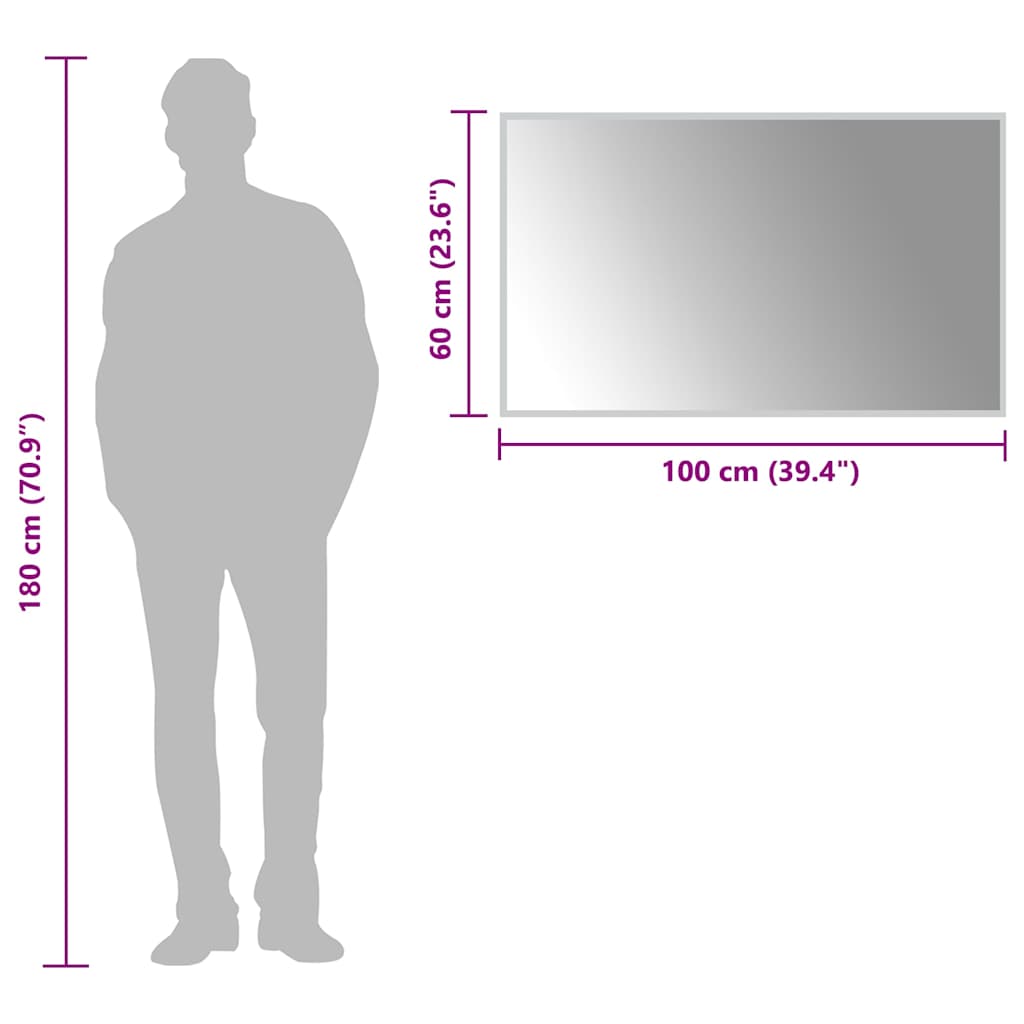 Badrumsspegel LED 100x60 cm