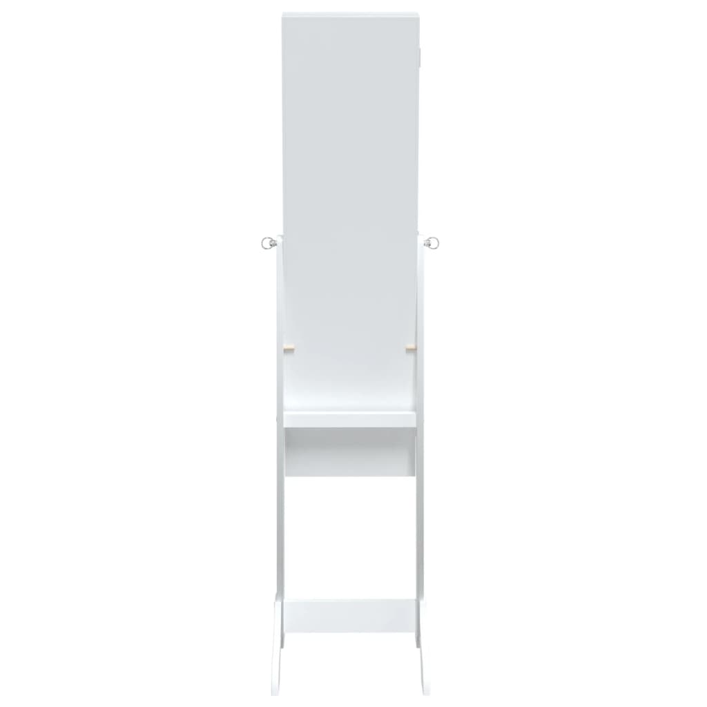 Smyckesskåp LED Vit 34x37x146 cm
