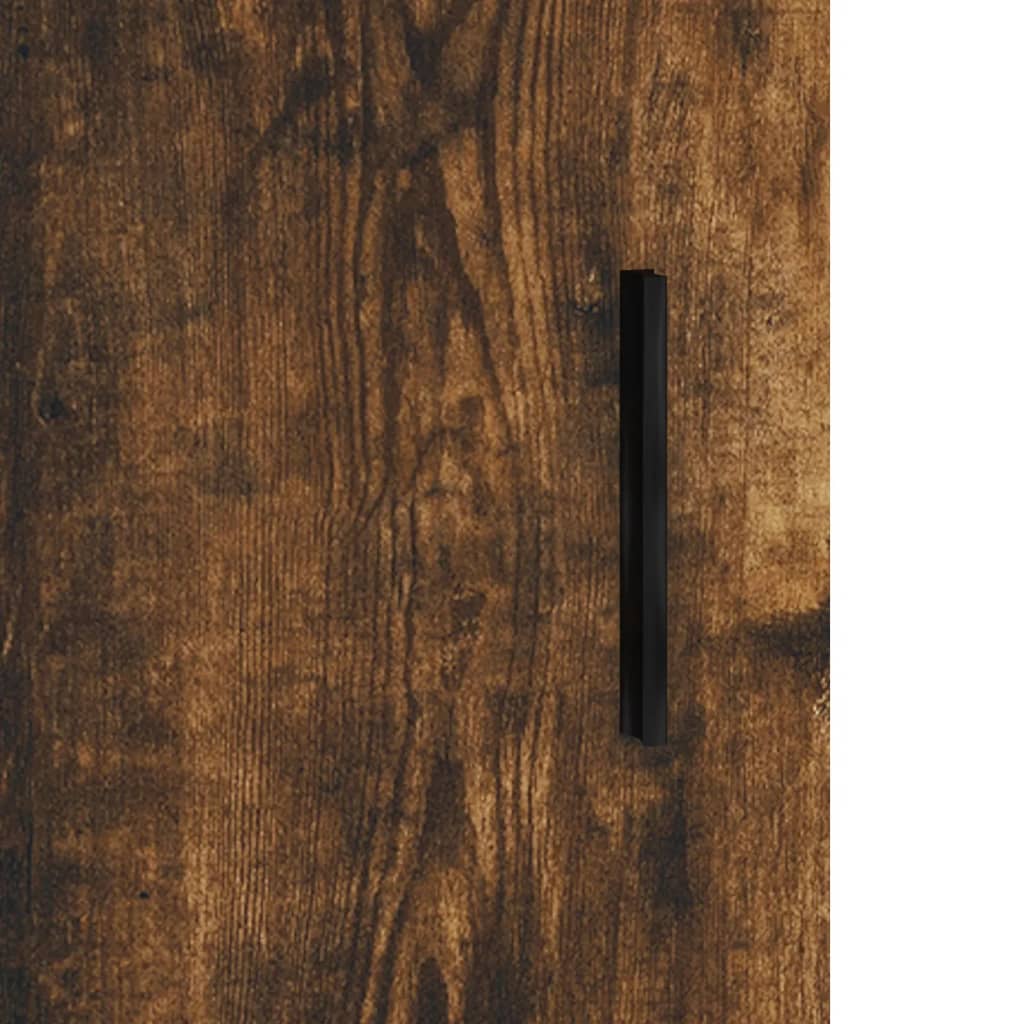 Skänk rökfärgad ek 69,5x34x90 cm konstruerat trä