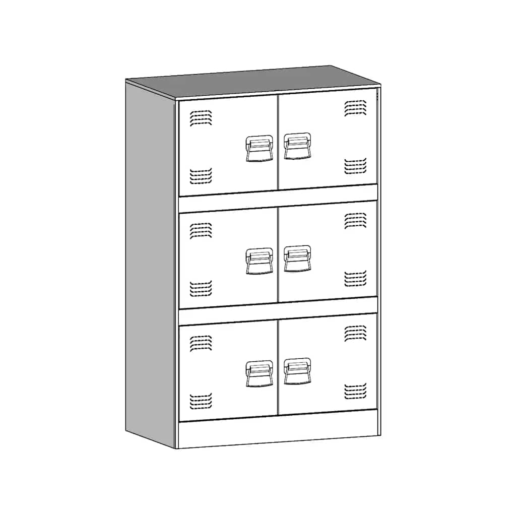 Skänk DIV. Vit 67x39x107 cm stål