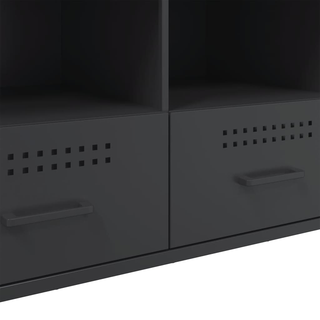TV-Möbel Svart TV-skåp 100,5x39x50,5 cm stål