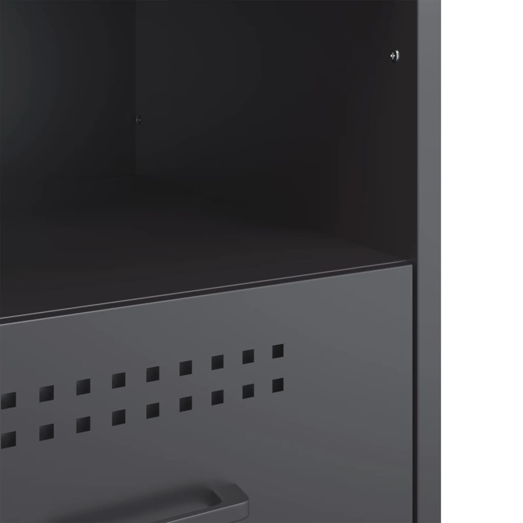 Sängbord Nattduksbord DIV. Sängskåp antracit 36x39x50,5 cm stål