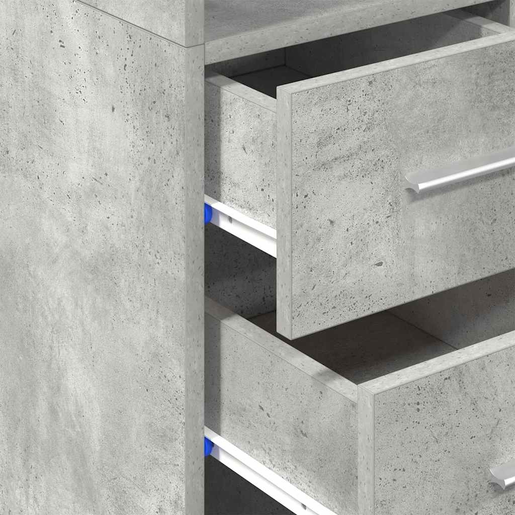 Skåp Betonggrå 30x42,5x225 cm