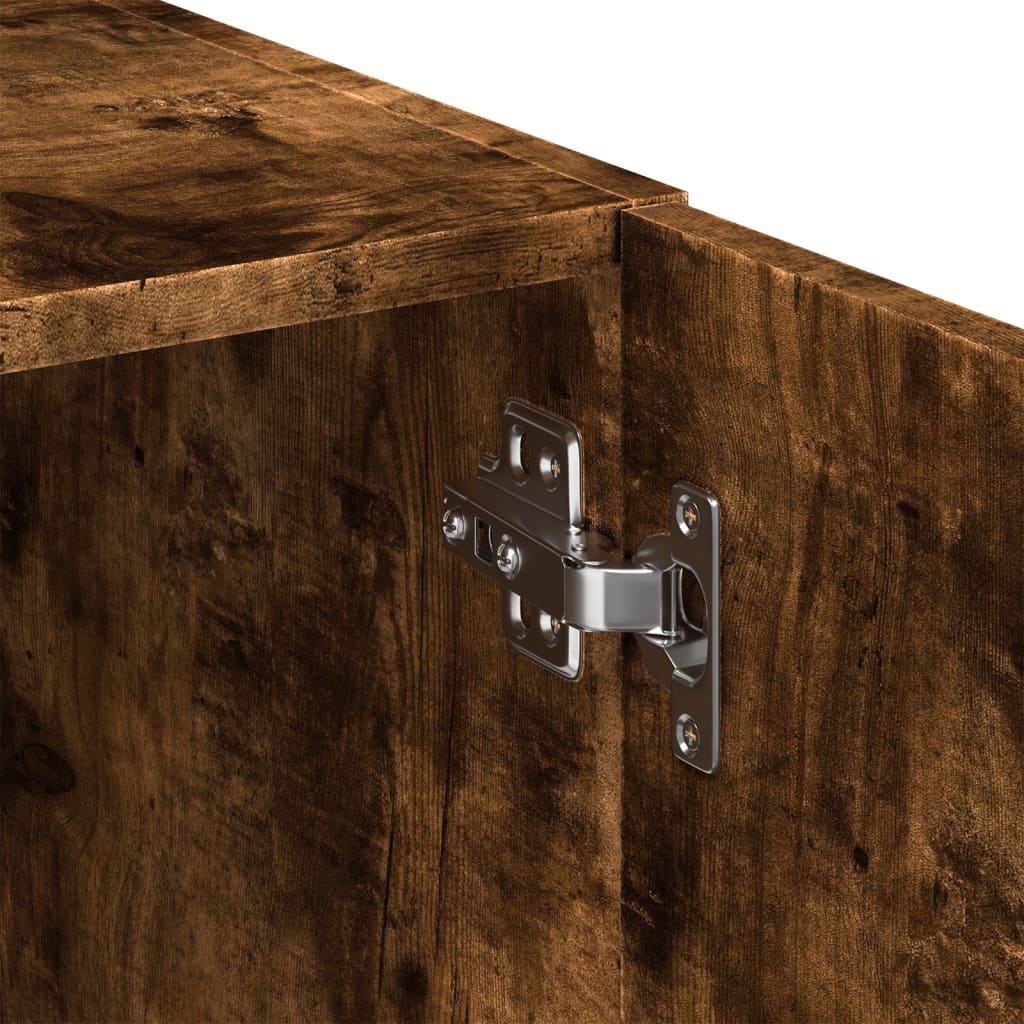 Skåp Rökfärgad Ek 70x42,5x225 cm