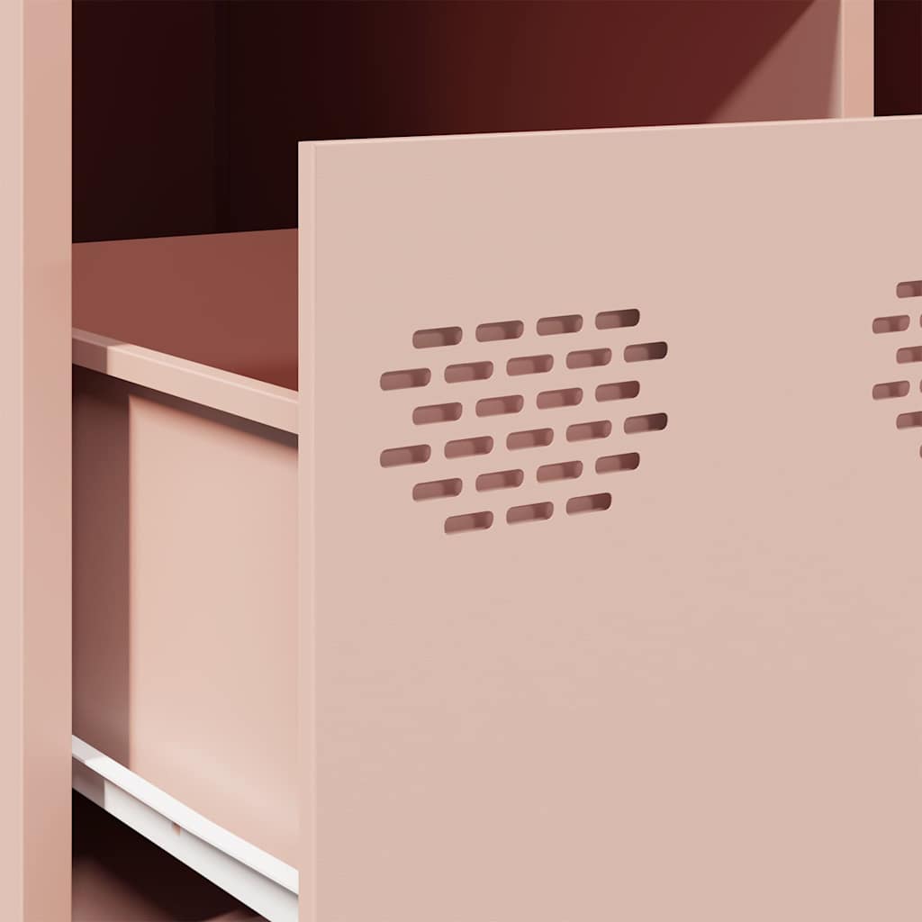 Soffbord DIV. rosa 68,5x50x43,5 cm kallvalsat stål