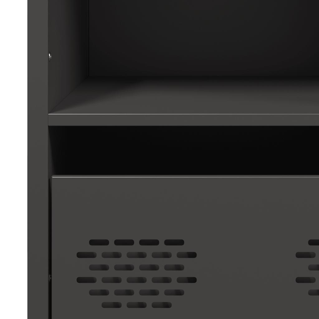 Skåp DIV. Svart 68x39x103,5 cm stål