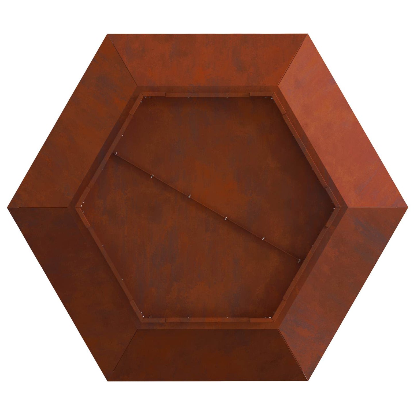 Eldstad Brun 100 x 100 x 28 cm Väderbeständig stål