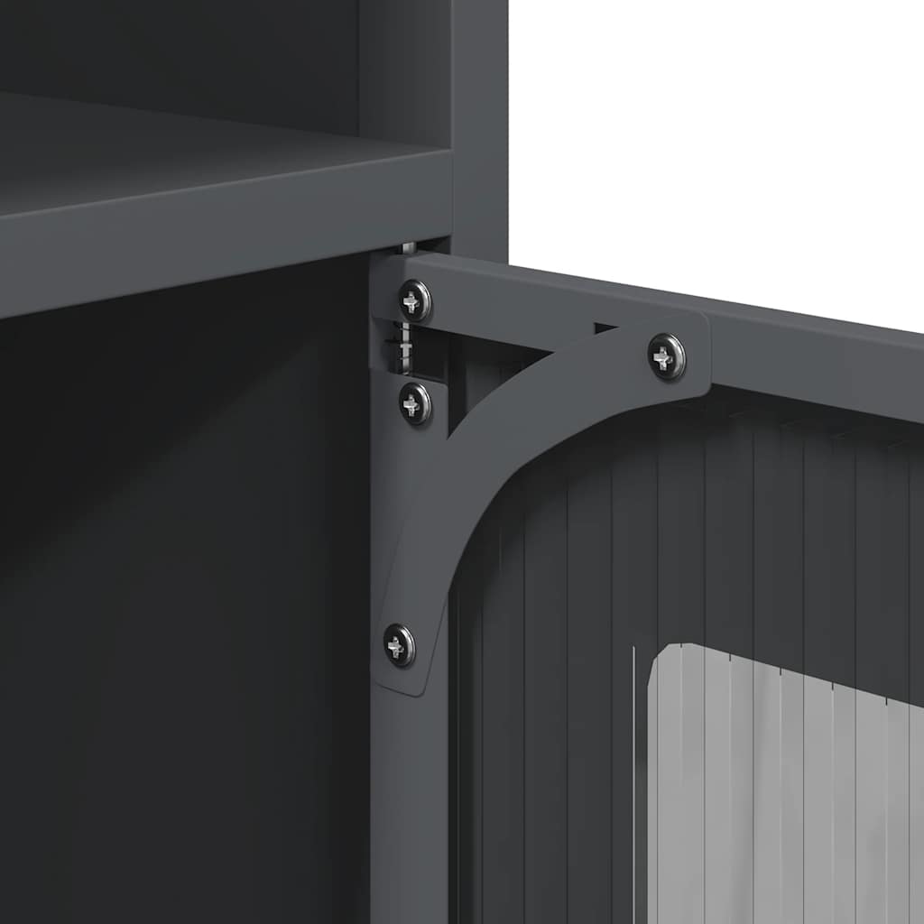 Skåp DIV. antracit 100,5x39x107 cm kallvalsat stål