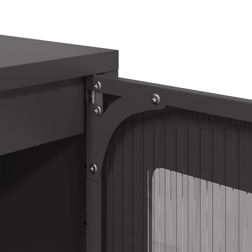Skåp DIV. Svart 100,5x39x107 cm kallvalsat stål