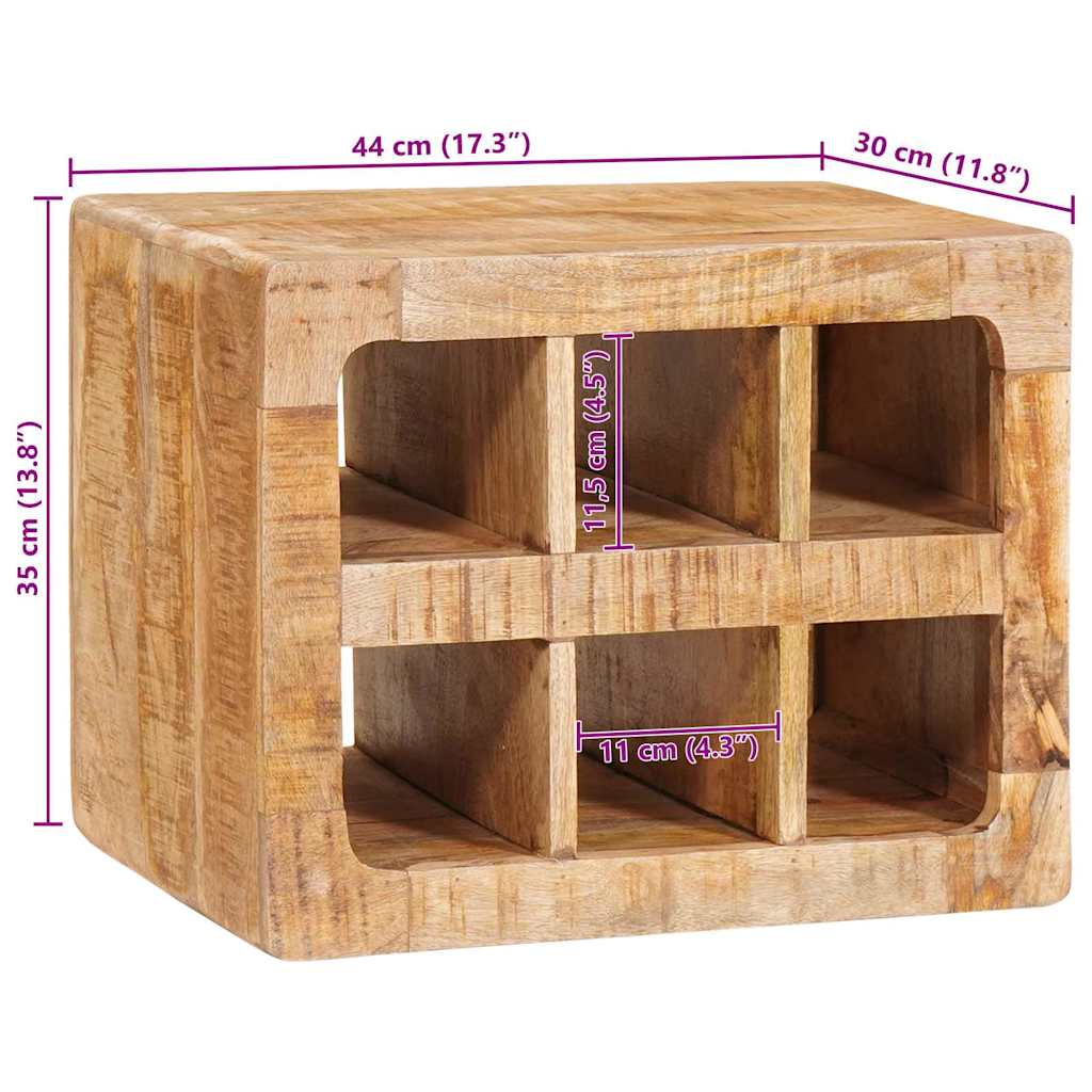Vinställ Väggmonterad Brun 44 x 30 x 35 cm massivt mangoträ