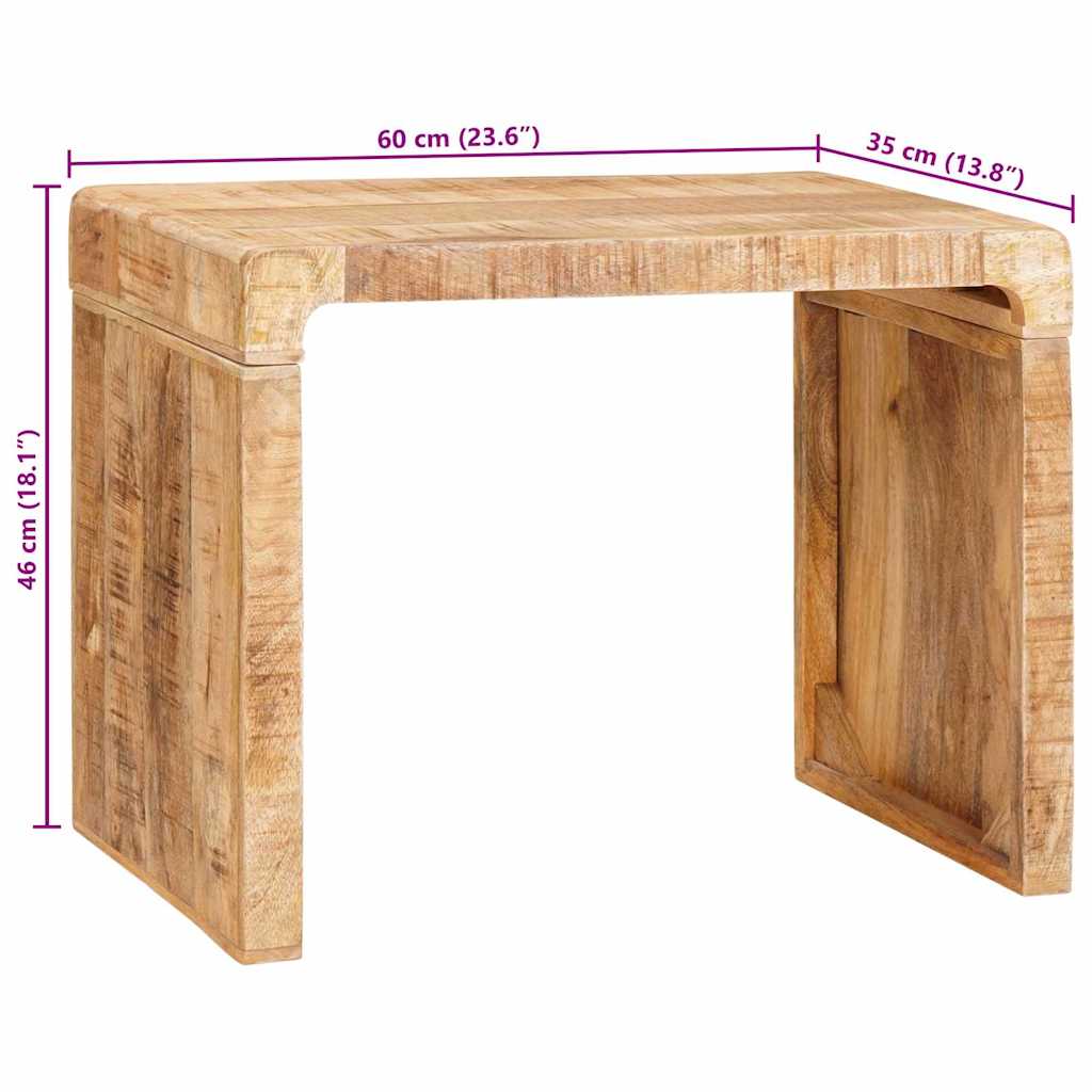 Sidobord Brun 60 x 35 x 46 cm Massivt mangoträ
