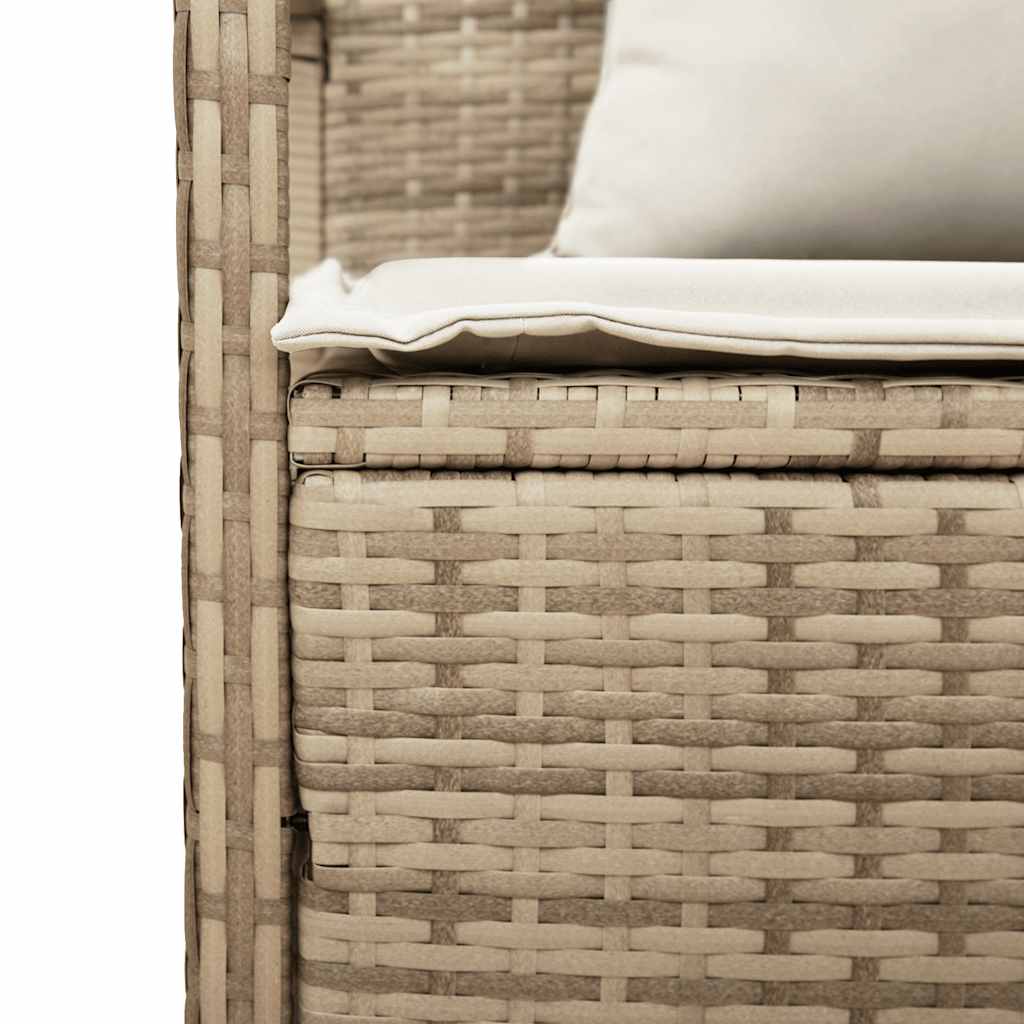 Trädgårdsbänk Konstrotting med dyna beige