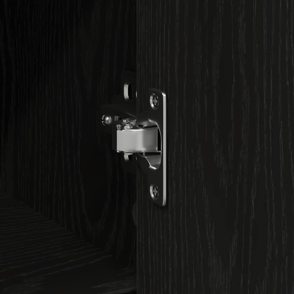 Skänk Svart Ek med låda 101x35x76 cm