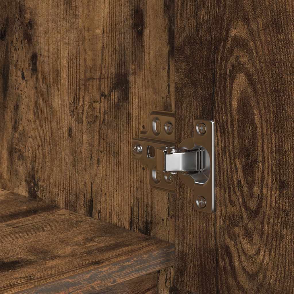 Skåp Rökfärgad Ek med låda 55,5x34x119,5 cm