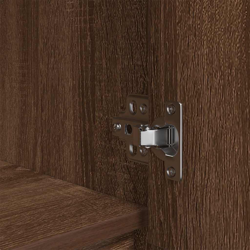 Skåp Brun Ek med låda Brun Ek 55,5x34x119,5 cm