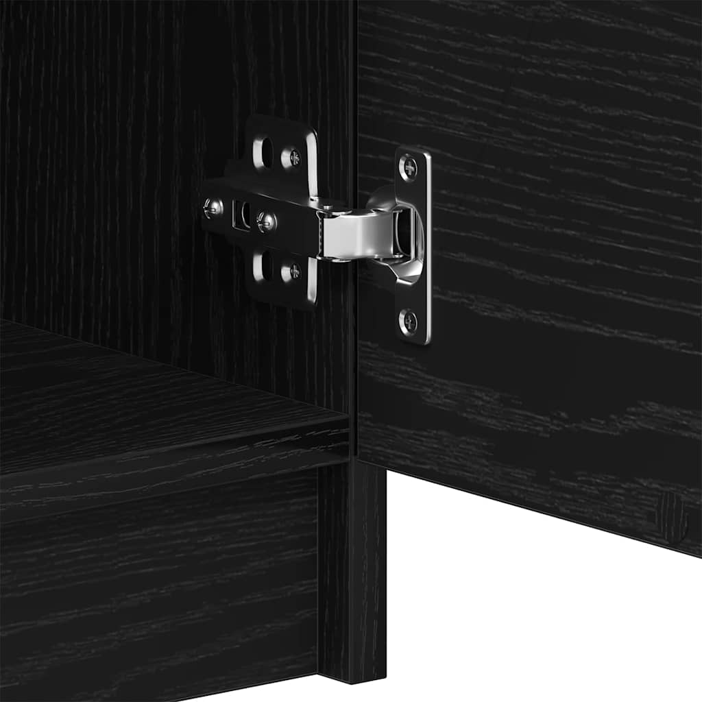 Skänk Svart Ek med låda 180 x 30 x 70 cm