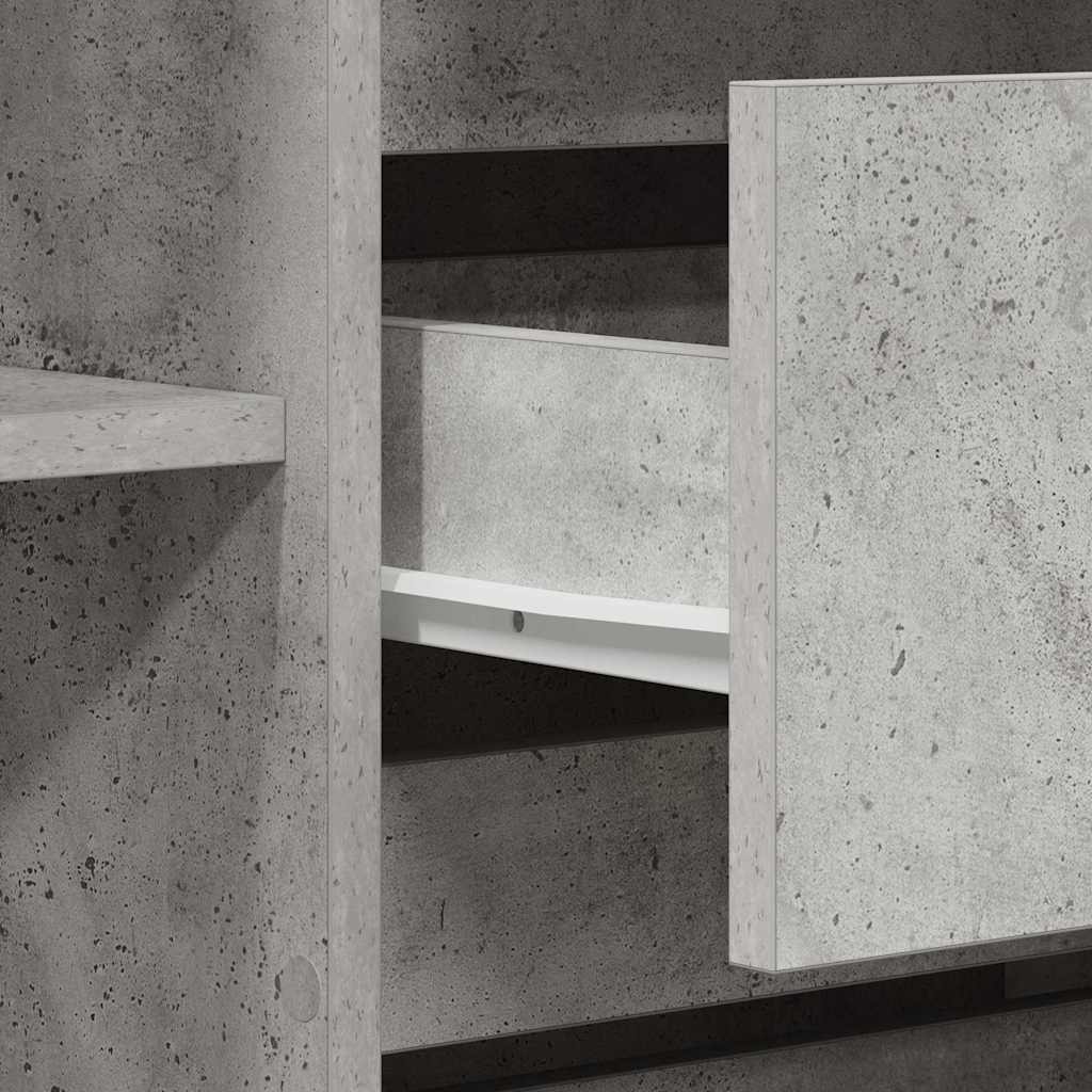Skänk Betonggrå med låda 120 x 41 x 75 cm